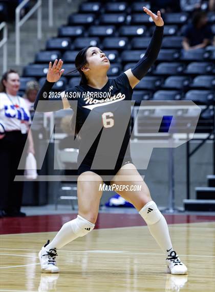 Thumbnail 1 in Jewett Leon vs. Nocona (UIL 2A D1 Volleyball Final) photogallery.