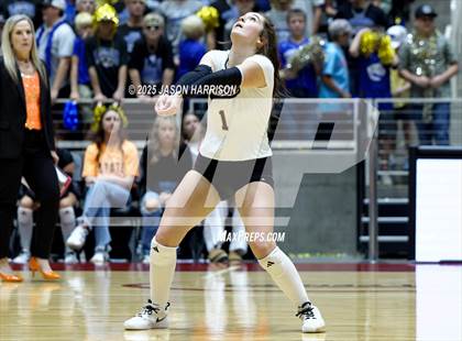Thumbnail 1 in Jewett Leon vs. Nocona (UIL 2A D1 Volleyball Final) photogallery.