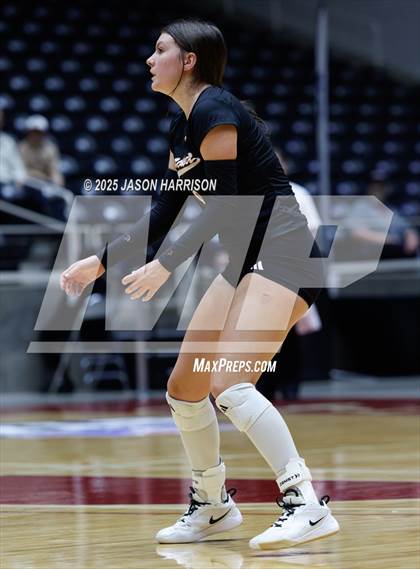 Thumbnail 3 in Jewett Leon vs. Nocona (UIL 2A D1 Volleyball Final) photogallery.