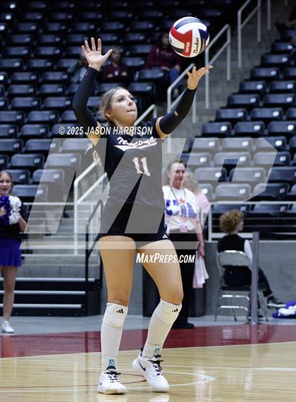 Thumbnail 2 in Jewett Leon vs. Nocona (UIL 2A D1 Volleyball Final) photogallery.