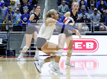 Thumbnail 3 in Jewett Leon vs. Nocona (UIL 2A D1 Volleyball Final) photogallery.