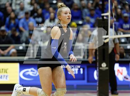 Thumbnail 3 in Jewett Leon vs. Nocona (UIL 2A D1 Volleyball Final) photogallery.