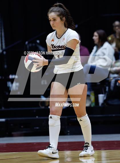 Thumbnail 1 in Jewett Leon vs. Nocona (UIL 2A D1 Volleyball Final) photogallery.