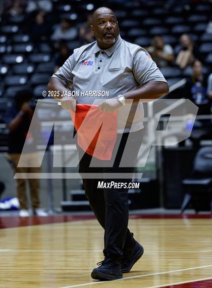 Thumbnail 3 in Jewett Leon vs. Nocona (UIL 2A D1 Volleyball Final) photogallery.