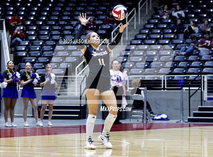 Thumbnail 3 in Jewett Leon vs. Nocona (UIL 2A D1 Volleyball Final) photogallery.