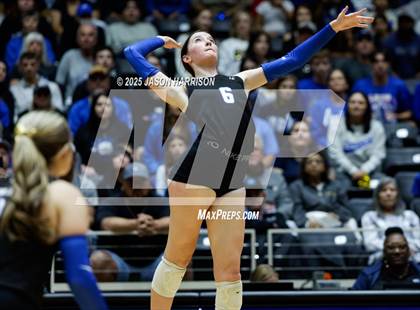Thumbnail 3 in Jewett Leon vs. Nocona (UIL 2A D1 Volleyball Final) photogallery.