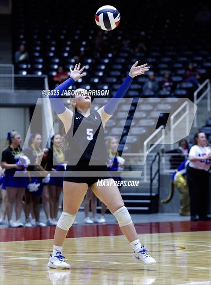 Thumbnail 1 in Jewett Leon vs. Nocona (UIL 2A D1 Volleyball Final) photogallery.