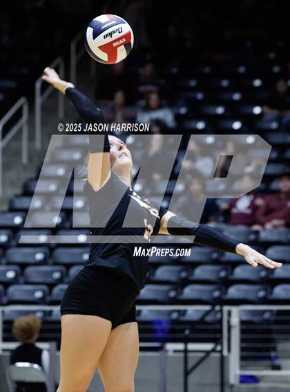 Thumbnail 2 in Jewett Leon vs. Nocona (UIL 2A D1 Volleyball Final) photogallery.