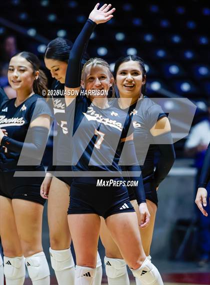 Thumbnail 2 in Jewett Leon vs. Nocona (UIL 2A D1 Volleyball Final) photogallery.