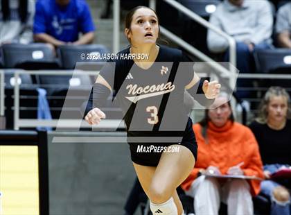 Thumbnail 3 in Jewett Leon vs. Nocona (UIL 2A D1 Volleyball Final) photogallery.