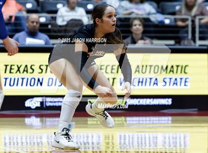 Thumbnail 3 in Jewett Leon vs. Nocona (UIL 2A D1 Volleyball Final) photogallery.