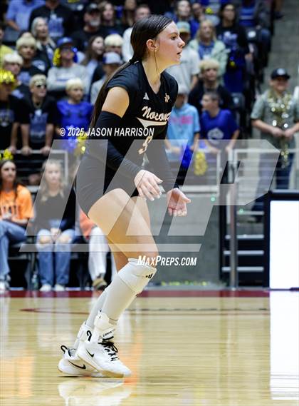 Thumbnail 1 in Jewett Leon vs. Nocona (UIL 2A D1 Volleyball Final) photogallery.