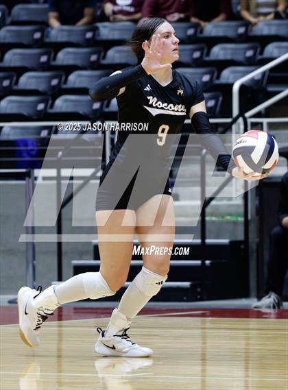 Thumbnail 2 in Jewett Leon vs. Nocona (UIL 2A D1 Volleyball Final) photogallery.