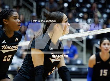Thumbnail 2 in Jewett Leon vs. Nocona (UIL 2A D1 Volleyball Final) photogallery.