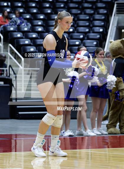 Thumbnail 3 in Jewett Leon vs. Nocona (UIL 2A D1 Volleyball Final) photogallery.