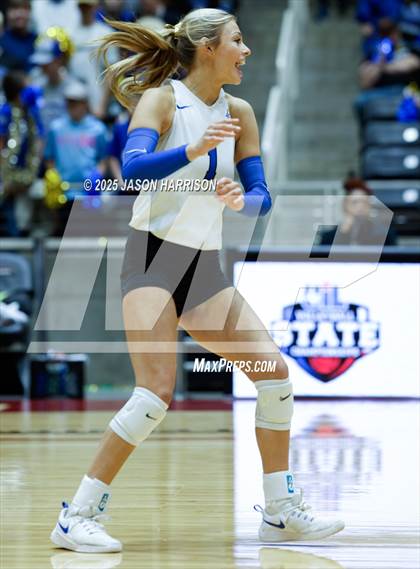 Thumbnail 1 in Jewett Leon vs. Nocona (UIL 2A D1 Volleyball Final) photogallery.