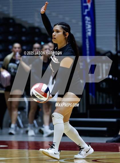 Thumbnail 1 in Jewett Leon vs. Nocona (UIL 2A D1 Volleyball Final) photogallery.