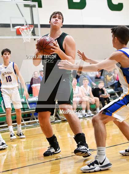 Thumbnail 1 in Huckabay vs Trinity Christian (Santo Tournament) photogallery.