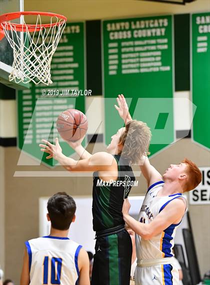 Thumbnail 2 in Huckabay vs Trinity Christian (Santo Tournament) photogallery.
