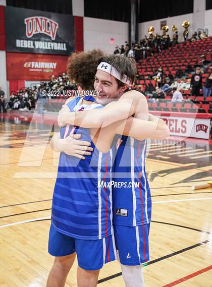 Thumbnail 2 in GV Christian vs. Pahranagat Valley (NIAA Class 1A State Boys Final) photogallery.