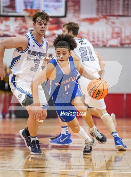 Thumbnail 1 in GV Christian vs. Pahranagat Valley (NIAA Class 1A State Boys Final) photogallery.