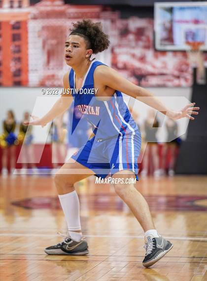 Thumbnail 2 in GV Christian vs. Pahranagat Valley (NIAA Class 1A State Boys Final) photogallery.