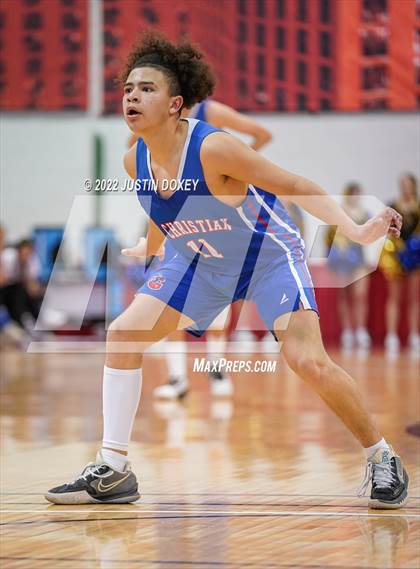 Thumbnail 3 in GV Christian vs. Pahranagat Valley (NIAA Class 1A State Boys Final) photogallery.