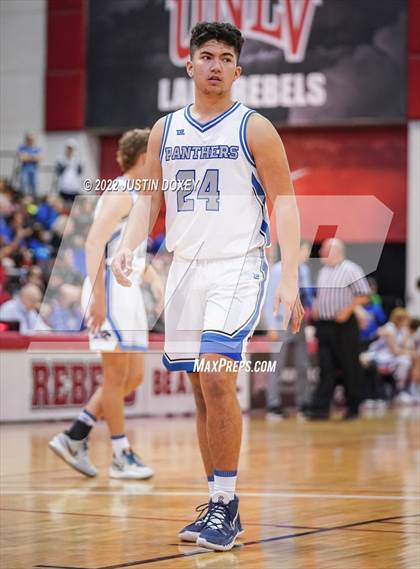 Thumbnail 1 in GV Christian vs. Pahranagat Valley (NIAA Class 1A State Boys Final) photogallery.