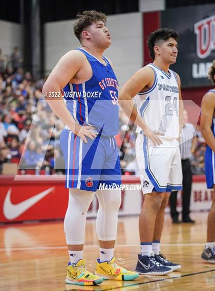 Thumbnail 3 in GV Christian vs. Pahranagat Valley (NIAA Class 1A State Boys Final) photogallery.