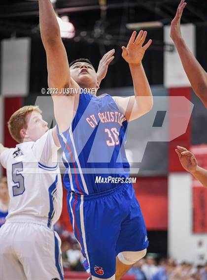 Thumbnail 1 in GV Christian vs. Pahranagat Valley (NIAA Class 1A State Boys Final) photogallery.