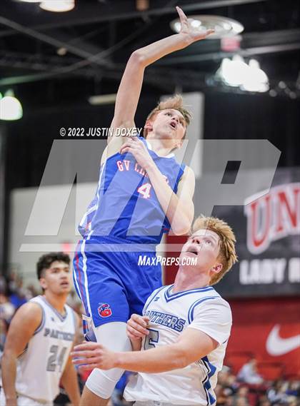 Thumbnail 1 in GV Christian vs. Pahranagat Valley (NIAA Class 1A State Boys Final) photogallery.