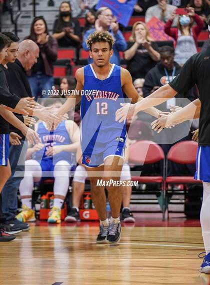Thumbnail 3 in GV Christian vs. Pahranagat Valley (NIAA Class 1A State Boys Final) photogallery.