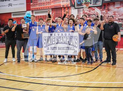 Thumbnail 1 in GV Christian vs. Pahranagat Valley (NIAA Class 1A State Boys Final) photogallery.