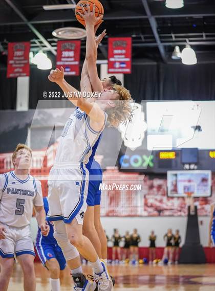Thumbnail 2 in GV Christian vs. Pahranagat Valley (NIAA Class 1A State Boys Final) photogallery.