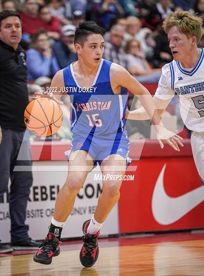Thumbnail 1 in GV Christian vs. Pahranagat Valley (NIAA Class 1A State Boys Final) photogallery.