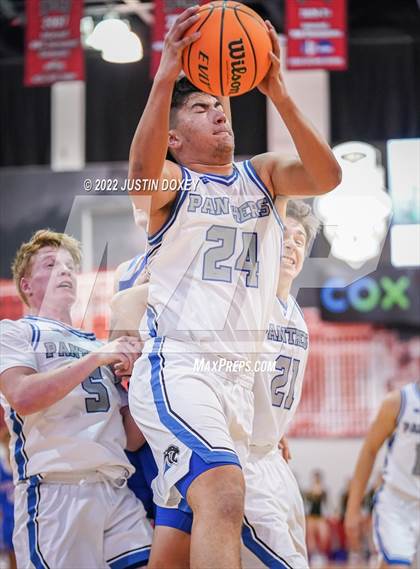 Thumbnail 3 in GV Christian vs. Pahranagat Valley (NIAA Class 1A State Boys Final) photogallery.