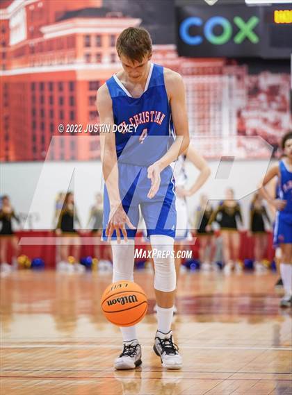 Thumbnail 2 in GV Christian vs. Pahranagat Valley (NIAA Class 1A State Boys Final) photogallery.