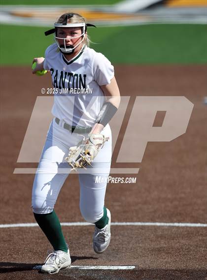 Thumbnail 2 in Canton vs Creekview (Royse City Softball Tournament) photogallery.