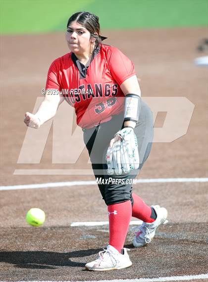 Thumbnail 2 in Canton vs Creekview (Royse City Softball Tournament) photogallery.