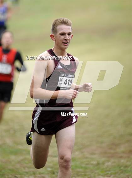 Thumbnail 2 in IHSA 1A Boys Cross Country Sectional (Benton) photogallery.