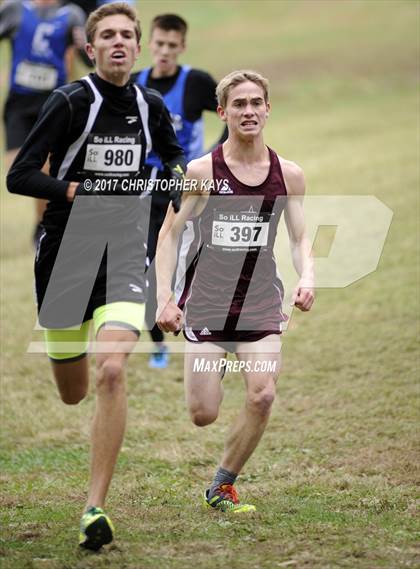 Thumbnail 3 in IHSA 1A Boys Cross Country Sectional (Benton) photogallery.