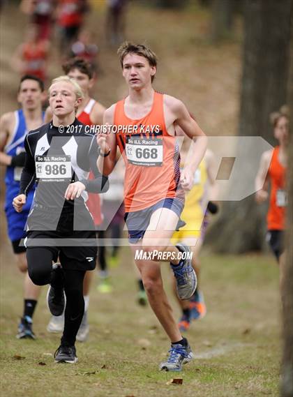 Thumbnail 1 in IHSA 1A Boys Cross Country Sectional (Benton) photogallery.