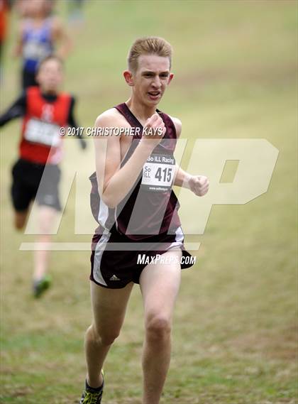 Thumbnail 1 in IHSA 1A Boys Cross Country Sectional (Benton) photogallery.