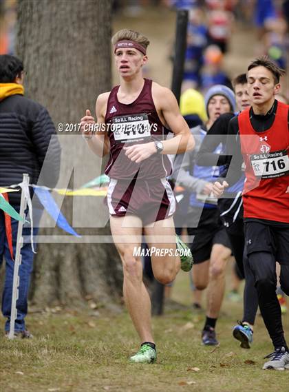 Thumbnail 1 in IHSA 1A Boys Cross Country Sectional (Benton) photogallery.