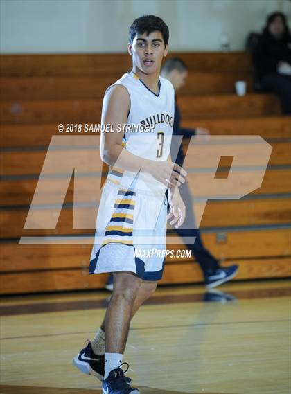 Thumbnail 1 in Manteca vs. Turlock (Modesto Christian Holiday Hoops Classic) photogallery.