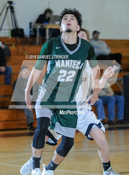 Thumbnail 1 in Manteca vs. Turlock (Modesto Christian Holiday Hoops Classic) photogallery.