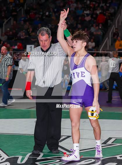 Thumbnail 1 in NYSPHSAA Wrestling Championships Round 2 102 lbs. - 118 lbs. photogallery.