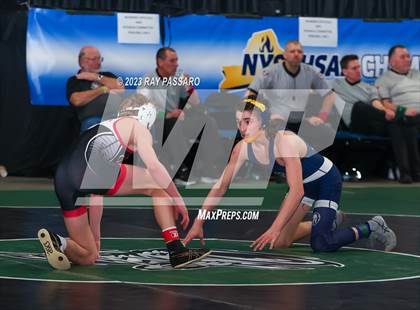 Thumbnail 3 in NYSPHSAA Wrestling Championships Round 2 102 lbs. - 118 lbs. photogallery.