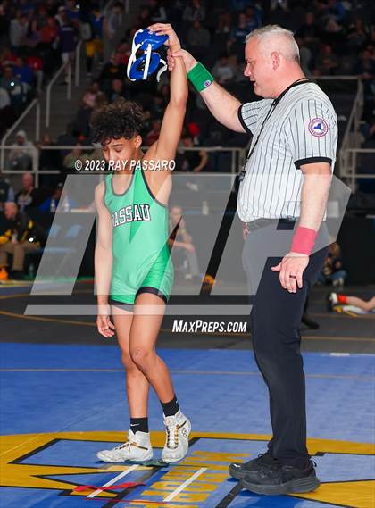 Thumbnail 3 in NYSPHSAA Wrestling Championships Round 2 102 lbs. - 118 lbs. photogallery.