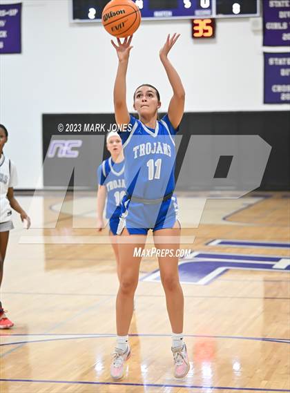 Thumbnail 3 in Valley Christian vs. North Valley Christian Academy (Coyotes Basketball Invitational) photogallery.